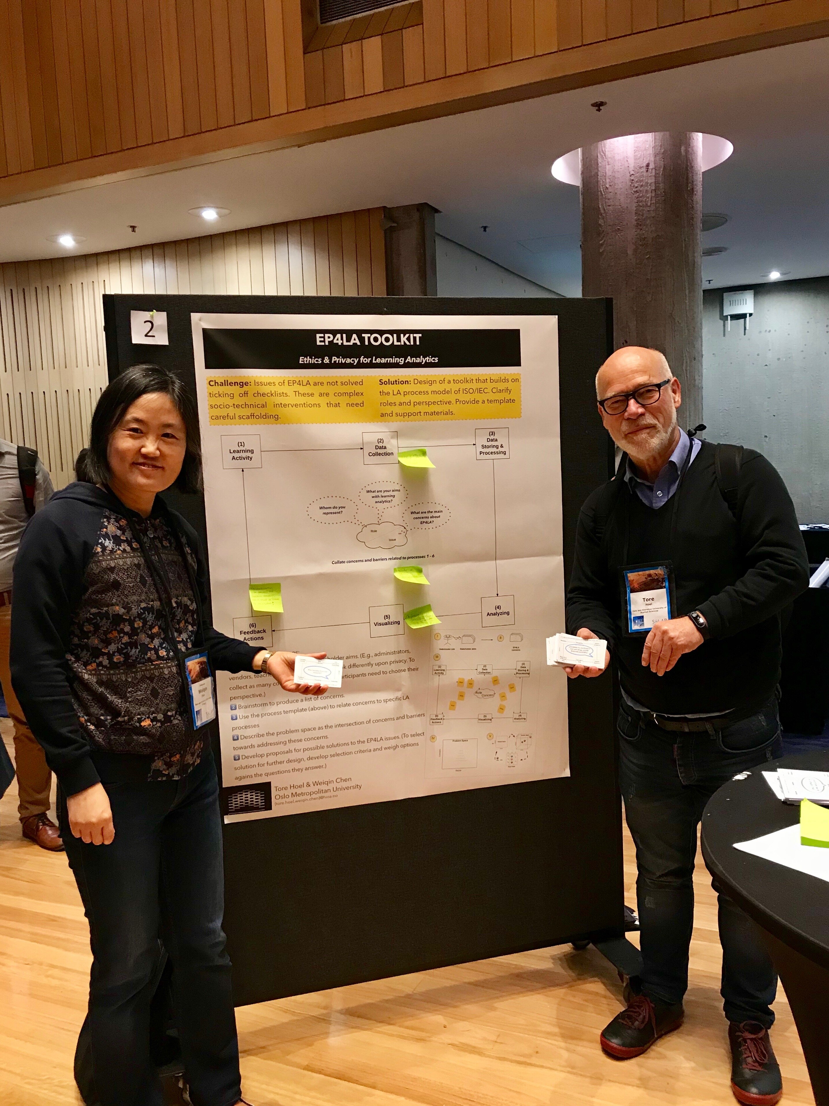 Tore and Weiqin at LAK18 poster session